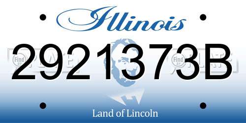 2921373B Illinois License Plate