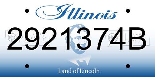 2921374B Illinois License Plate