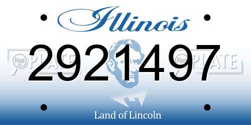 2921497 Illinois License Plate