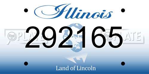 292165 Illinois License Plate
