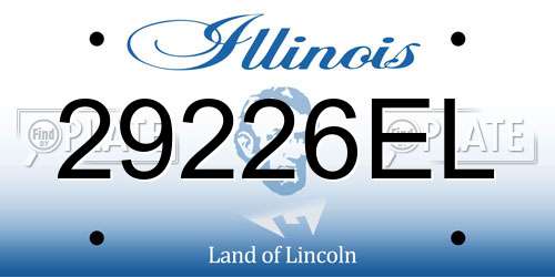 29226EL Illinois License Plate