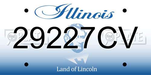 29227CV Illinois License Plate