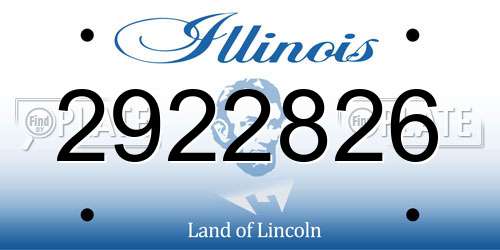 2922826 Illinois License Plate