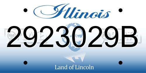 2923029B Illinois License Plate