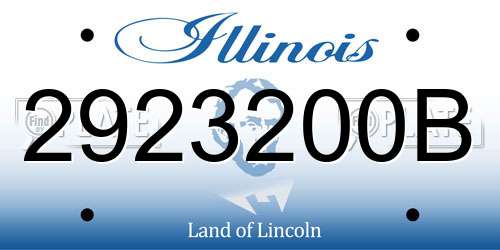 2923200B Illinois License Plate