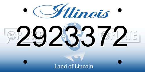 2923372 Illinois License Plate