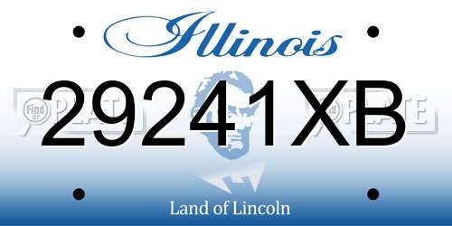 29241XB Illinois License Plate