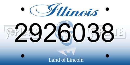 2926038 Illinois License Plate