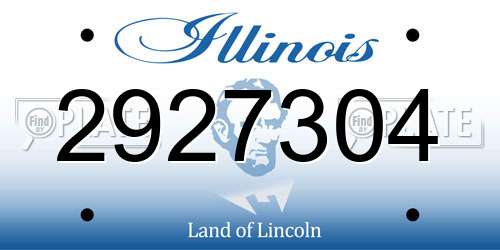 2927304 Illinois License Plate