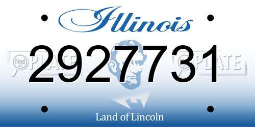 2927731 Illinois License Plate