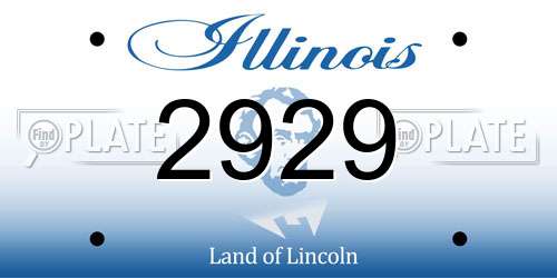 2929 Illinois License Plate