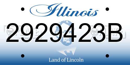 2929423B Illinois License Plate