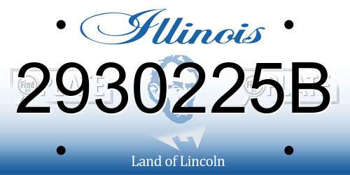 2930225B Illinois License Plate