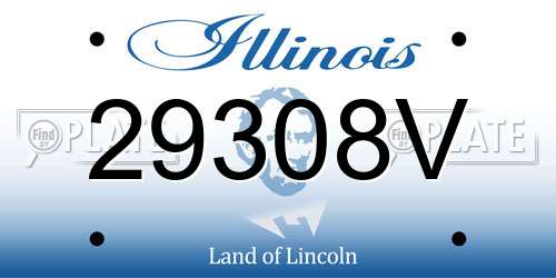 29308V Illinois License Plate