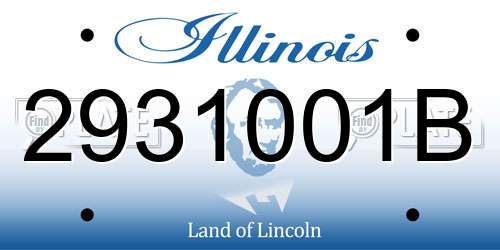 2931001B Illinois License Plate
