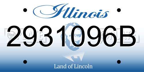 2931096B Illinois License Plate