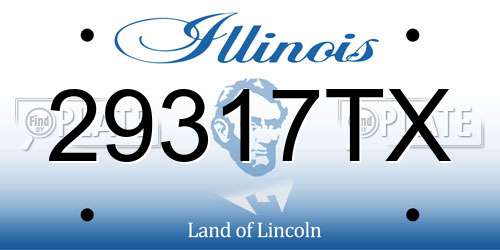 29317TX Illinois License Plate