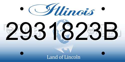 2931823B Illinois License Plate