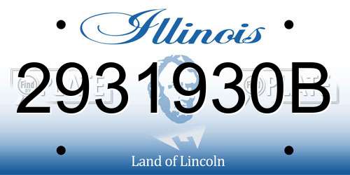 2931930B Illinois License Plate