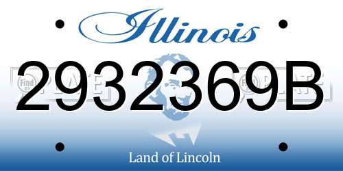 2932369B Illinois License Plate
