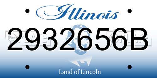 2932656B Illinois License Plate