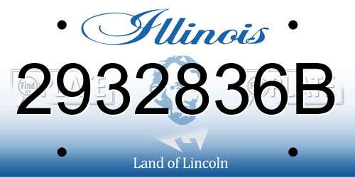 2932836B Illinois License Plate