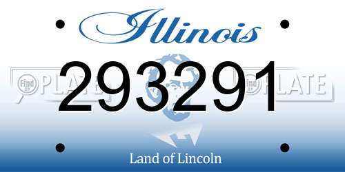 293291 Illinois License Plate