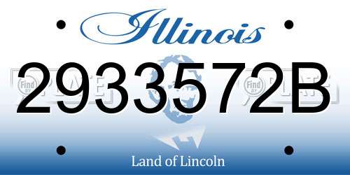 2933572B Illinois License Plate