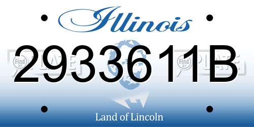 2933611B Illinois License Plate