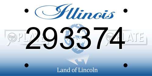 293374 Illinois License Plate