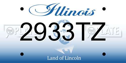 2933TZ Illinois License Plate
