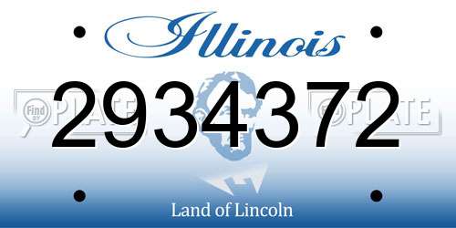 2934372 Illinois License Plate