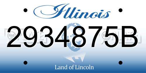 2934875B Illinois License Plate