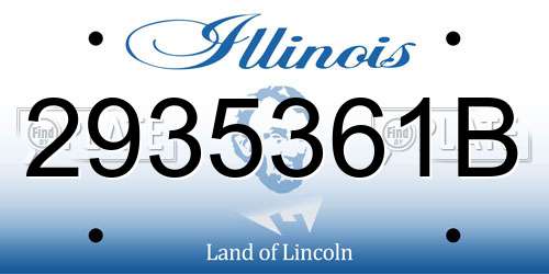 2935361B Illinois License Plate