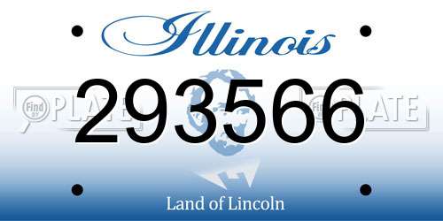 293566 Illinois License Plate