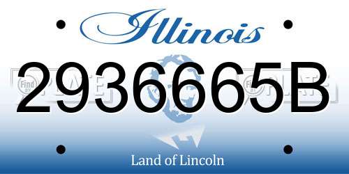 2936665B Illinois License Plate
