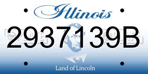 2937139B Illinois License Plate