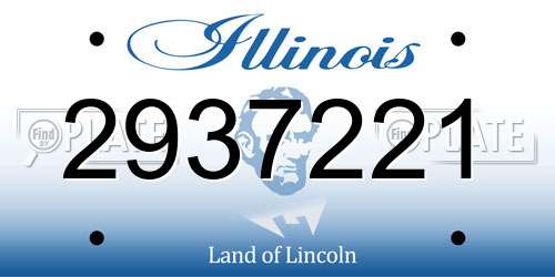 2937221 Illinois License Plate