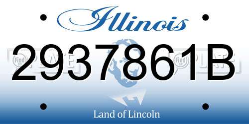 2937861B Illinois License Plate