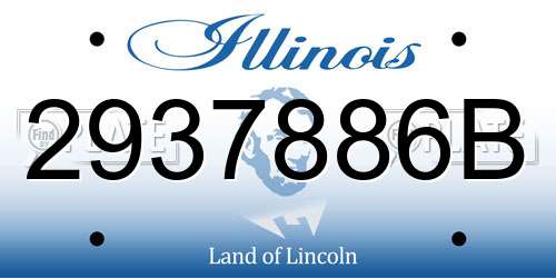 2937886B Illinois License Plate