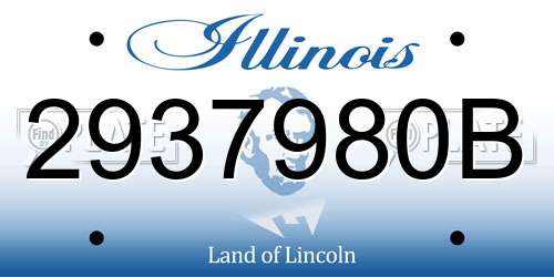 2937980B Illinois License Plate