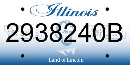 2938240B Illinois License Plate