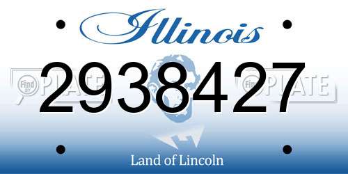 2938427 Illinois License Plate