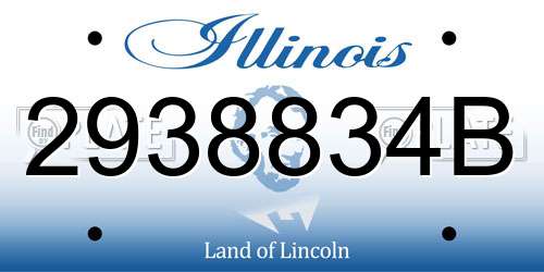 2938834B Illinois License Plate
