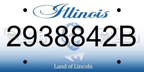 2938842B Illinois License Plate