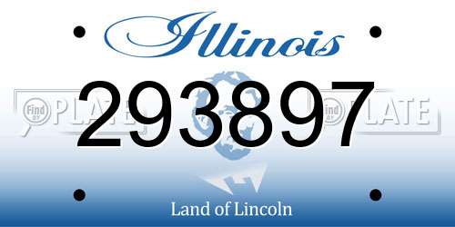 293897 Illinois License Plate