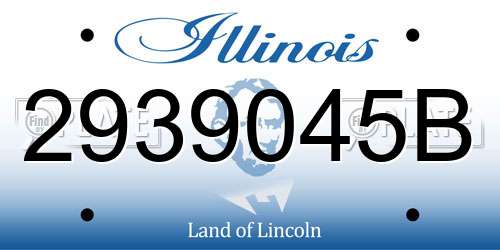 2939045B Illinois License Plate