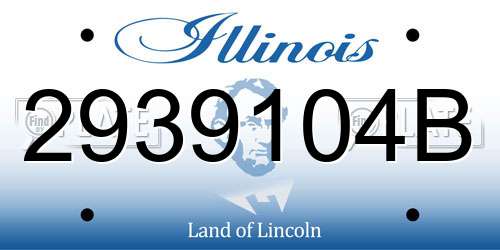 2939104B Illinois License Plate