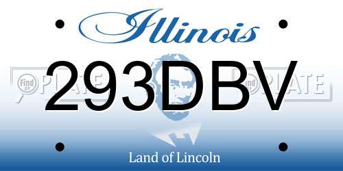 293DBV Illinois License Plate