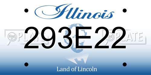 293E22 Illinois License Plate